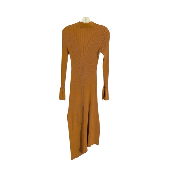 A.L.C. Lance Sweater Dress Long Sleeve Asymmetrical Hemline in Ribbed Knit L - Picture 7 of 11